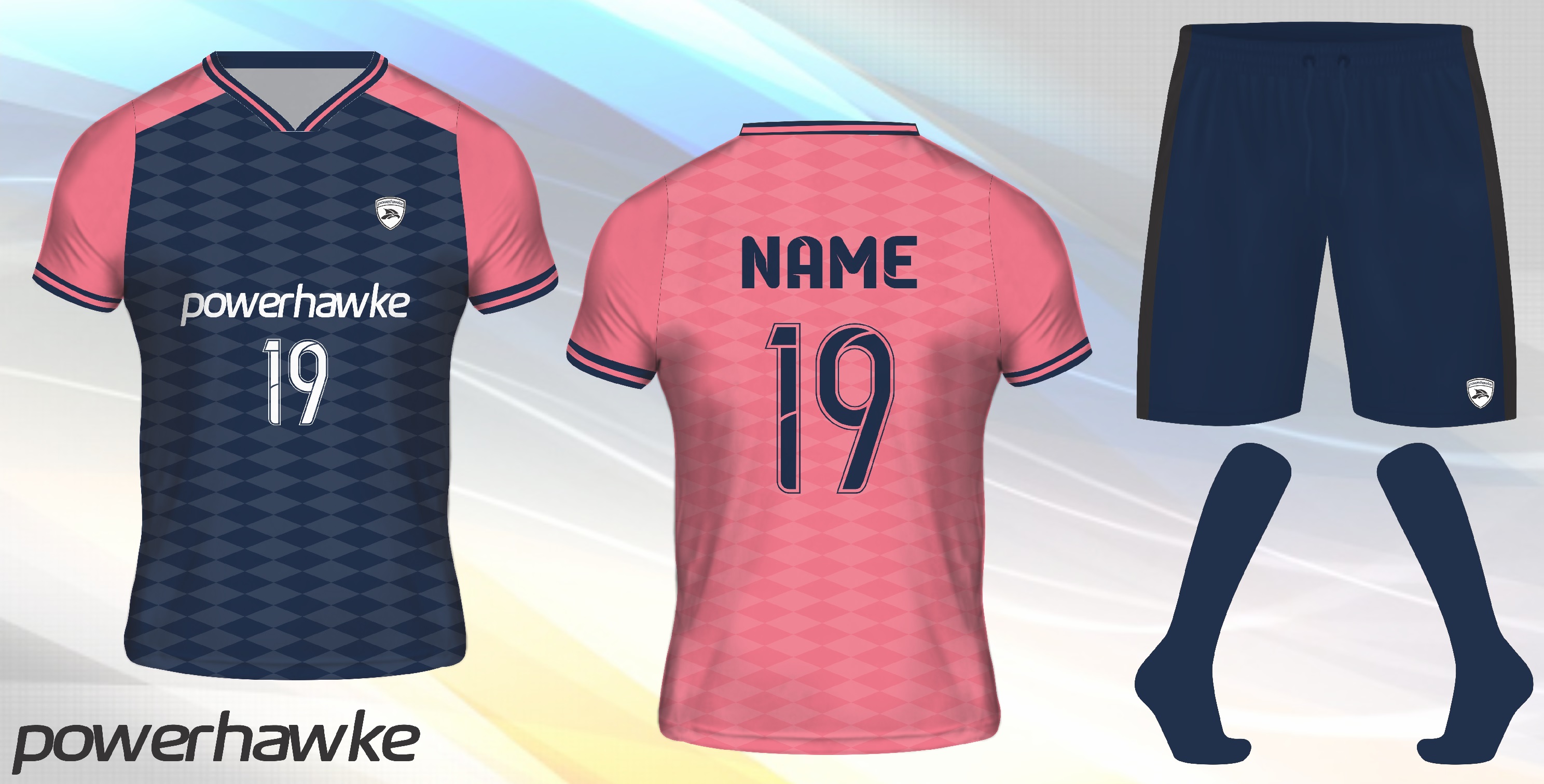 สีชมพูและสีกรมท่า