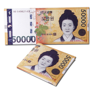 帆布韩国卡钱包，带各国硬币图案设计图案男女钱夹 - Product Image 4