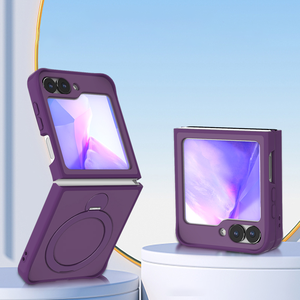 Sumsung Flip için <span class=keywords><strong>2025</strong></span> yeni stil anti-düşen cep telefonu vaka Z 4 6 kablosuz şarj samsung Galaxy S21 için manyetik telefon kılıfı