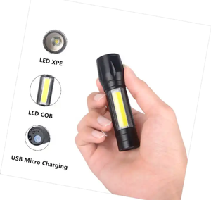 Çok fonksiyonlu teleskopik odaklama su geçirmez 3w cob led xpe cep minik meşale ışık şarj edilebilir mini fenerleri - Product Image 4