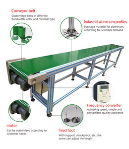 Piccolo nastro trasportatore di sollevamento nastro trasportatore di carico e scarico trasportatore piatto linea di rullo leggero - Product Image 5