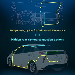 3 in 1 Car DVR 170 Degree 1080P HD Dash Cam Dual Lens Dashcam <strong>With</strong> Rear View <strong>Camera</strong> Car Front Back Inside Video Recorder 4 Inch - Product Image 4