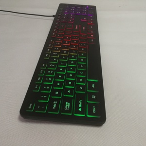 Teclas cuadradas de chocolate de color blanco o negro con cable USB que ilumina el teclado LED con funciones multimedia - Product Image 3
