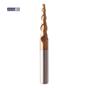Özel konik kesici HRC70 2-4 flüt freze kesicisi katı karbür konik topu burun frezeler - Product Image 6