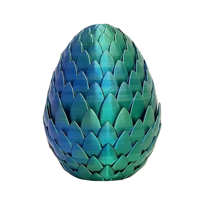Oeuf de dragon bleu vert 12,5 cm