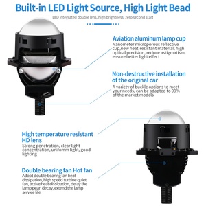 Daha parlak ve daha net aydınlatma tahribatsız montaj hızlı başlangıç için büyük projektör ile S3 3 inç LED far 5100 120W - Product Image 4