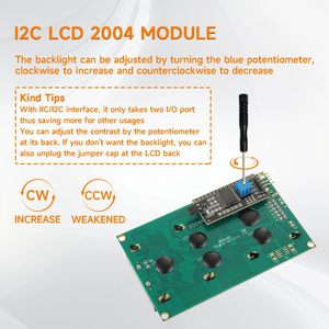 2004 Módulo de pantalla LCD serie 20x4 Módulos compatibles con Raspberry Pi - Product Image 3