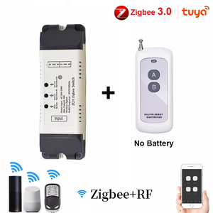 Receptor de Control remoto por aplicación ZigBee 3,0, controlador Wifi RF de 85-250V, temporizador de interruptor inteligente que funciona con Alexa, 2 canales, lo más nuevo - Product Image 3