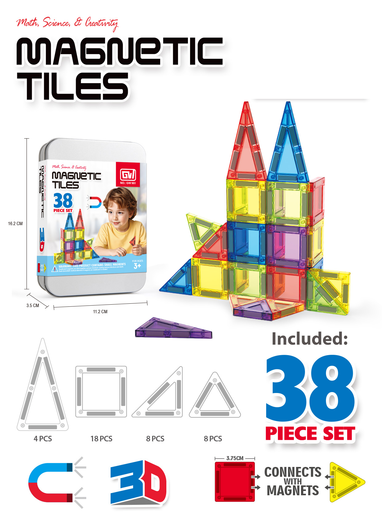 38 pièces