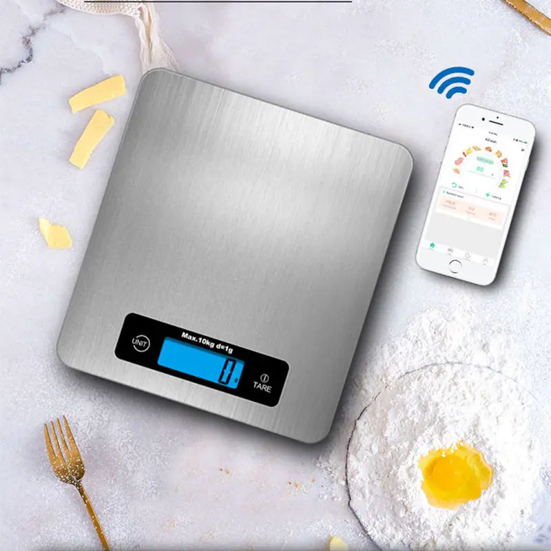 ऑटो स्मार्ट एपीपी वजन पैमाने डिजिटल तक 10 kg Blueteeth मापने खाद्य पैमाने