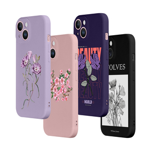 เคสโทรศัพท์ซิลิโคนเหลวสำหรับ Apple iPhone 15 PRO MAX 14 13 12 11 SE3ออกแบบตามสมัยนิยม - Product Image 1