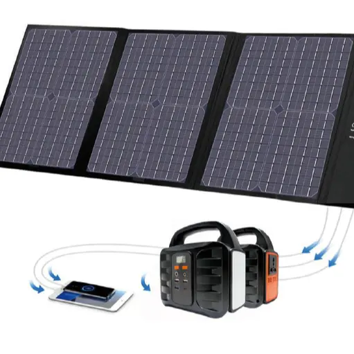 Made in china 120w portable solar panel outdoor foldable solar panel