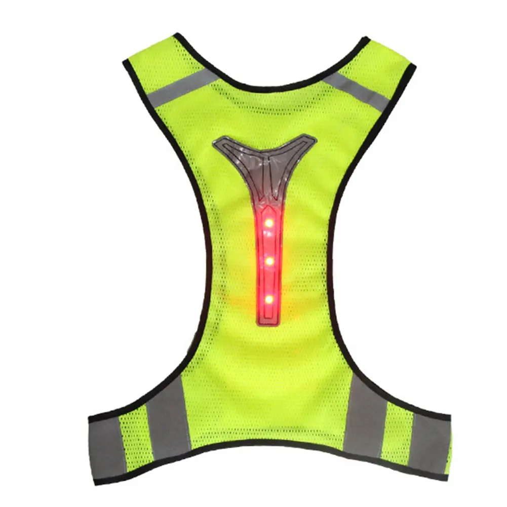 Chaleco reflectante de luz LED de seguridad para ciclismo, ropa deportiva para correr, montañismo y Fitness al aire libre