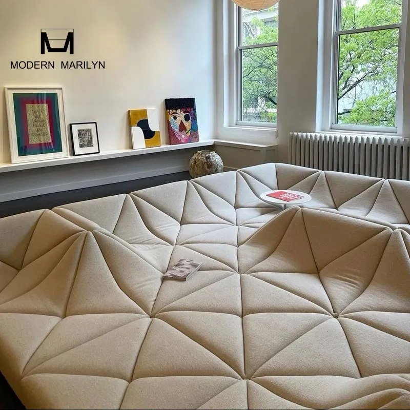 Conjunto de sofás de tecido modular de 8 peças, confortável e criativo, sofá-cama secional moderno para sala de estar, sofá de dunas