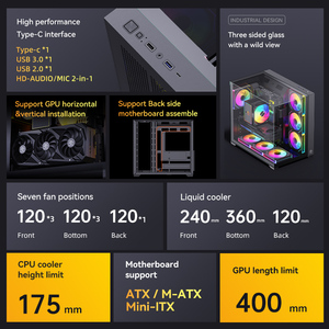 Snowman Cổ Chất Lượng Cao Tùy Chỉnh ATX PC Trường Hợp Xu Hướng Mới Chơi Game Tempered Glass Vỏ Bán Buôn Tủ Máy Tính - Product Image 2