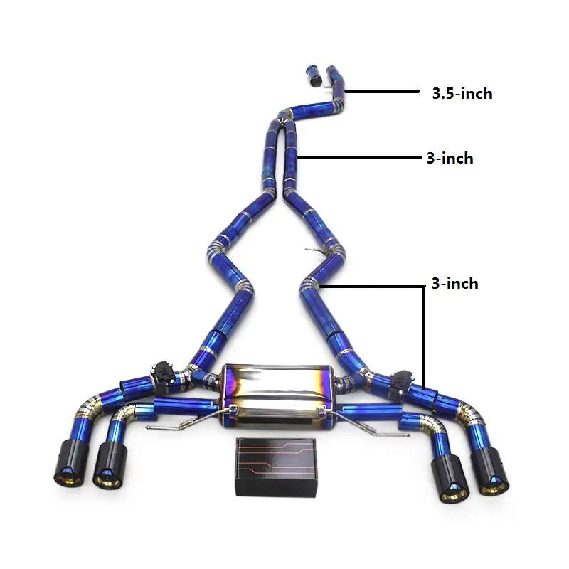 Sistema di scarico Catback controllato da valvola Deleville in lega di titanio per tubo silenziatore BMW M340i M440I 3.0 G20 B58