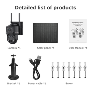 SECTEC 6MPソーラーバッテリー駆動ネットワークカメラ3レンズ2画面12Xズーム4G UBOX APP屋外CCTV PTZ 4Gソーラーカメラ - Product Image 6