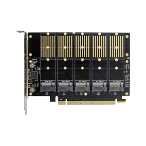 Sunweit การ์ดขยายสัญญาณ PCIe 5-Port M2,การ์ด PCIe SATA3.0แบบ SSD JMB585 PCIe SATA M.2 NVME PCIe - Product Image 4