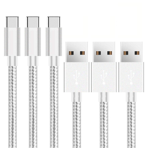 High Speed Transfer Nylon Braided USB Charging Data Cable for Cell Phone C Type Connector Fast Charging - Product Image 1