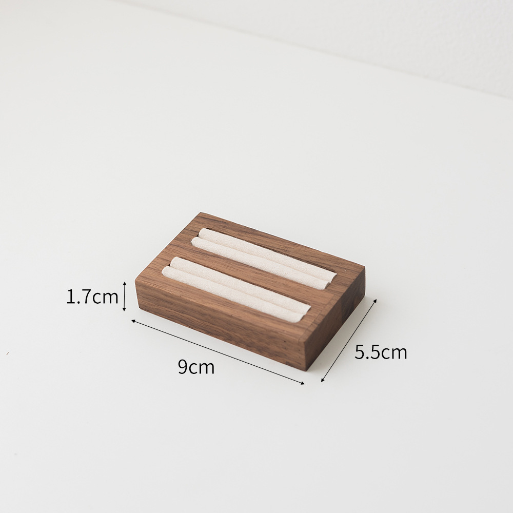 Walnut wood velvet, short 2 grooves