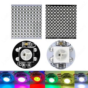 100LEDs WS2812B LED piksel modülü 5050 RGB dahili 2812 IC adreslenebilir ısı dağılımı SMD küçük yuvarlak kurulu işık dize parça - Product Image 2