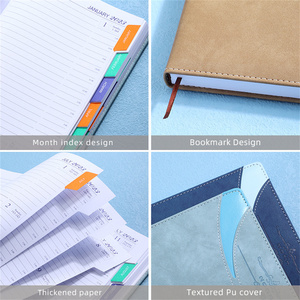 LABON Leather Cover <strong>Notebook</strong> Custom Printing 2023 Agendas Calendar Goal Weekly Planner <strong>With</strong> <strong>Index</strong> - Product Image 5