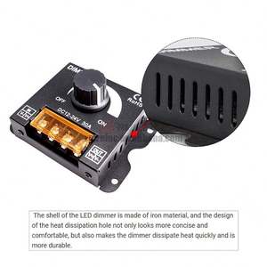 A doppio colore CCT LED striscia manopola Dimmer DC 5-24V 30A 2 canali a tensione costante PWM Dimming Controller del segnale - Product Image 4