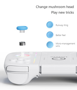 LinYuvo Switch Joy Cons pulsanti meccanici con coperchio posteriore in gomma luci colorate Macro funzione BT Controller di gioco - Product Image 6