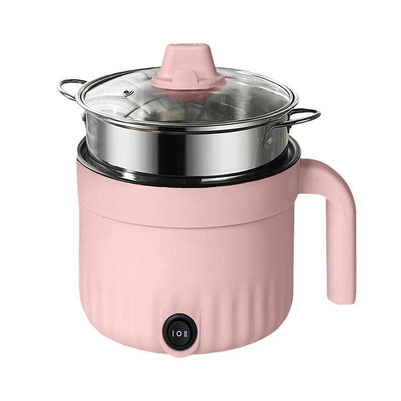 Pink--Stainless Steel Steamer Basket(Non-stick inner pot)