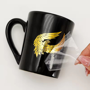 Oem/Odm Make Your Own Custom Logo Metal Transfer Sticker Self-Adhesive 3D Embossed Metallic Logo Stickers for Water Cup <strong>Decal</strong> - Product Image 1