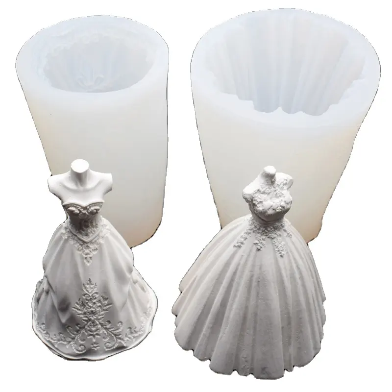 Youngs YS-HS429 3D мыльная свеча ручной работы силиконовая форма DIY свадебное платье ароматерапия форма из смолы