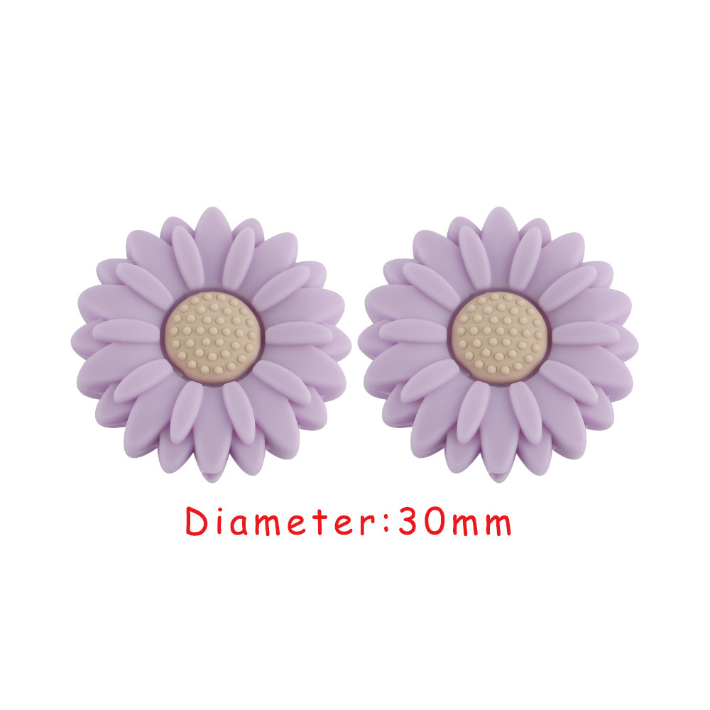 Perle focale Fleurs Violet clair SA139