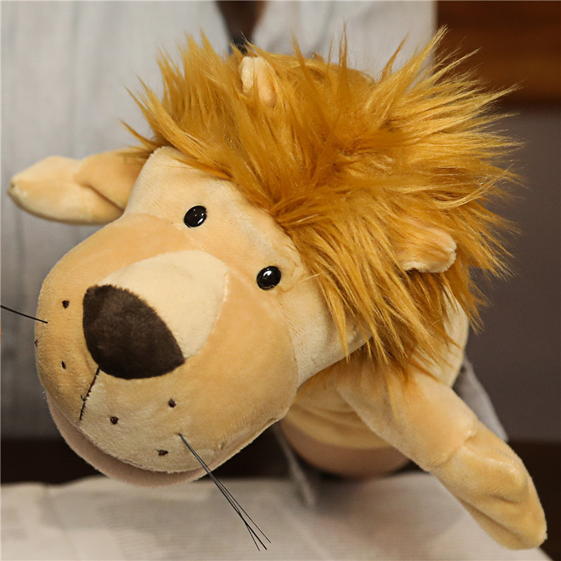 Burattino a mano a forma di animale cartoon - leone dai capelli gialli