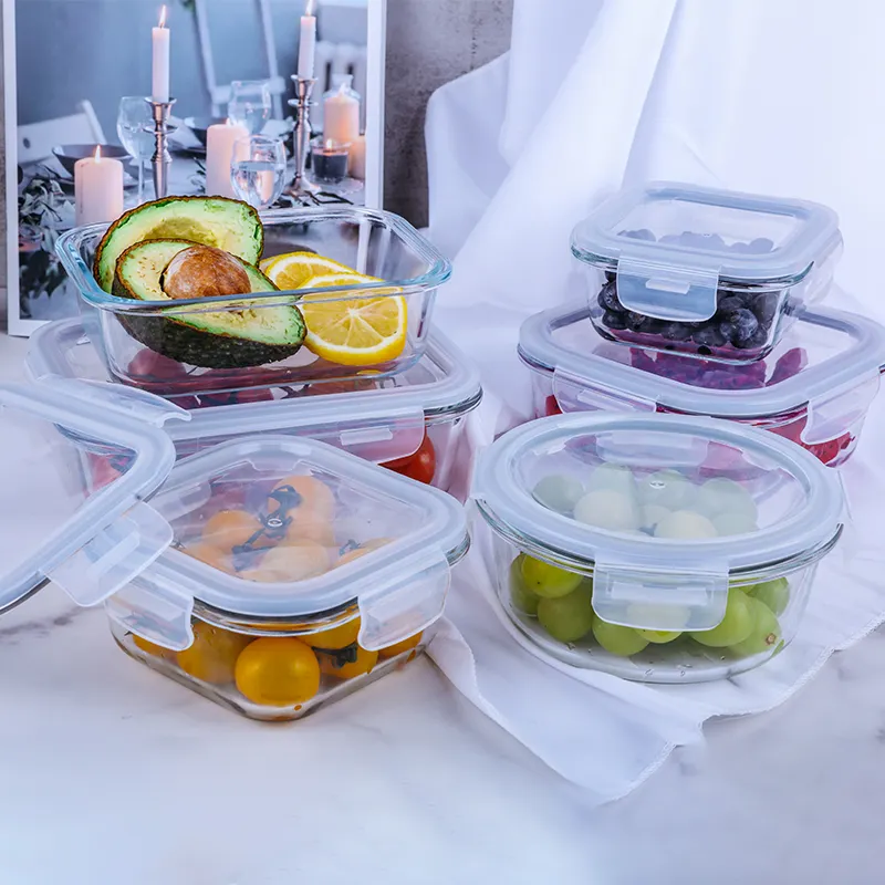 Wholesale New Products Air-tight Glass Food Storage Container Meal Prep Storage Container with BPA-free Lid