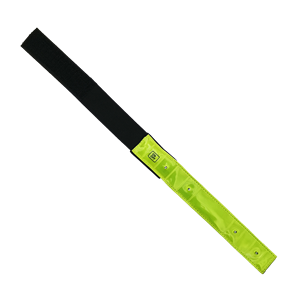 Yellow <strong>and</strong> Red LED Prismatic Reflective Sheet Armband with Cell Battery - Product Image 2