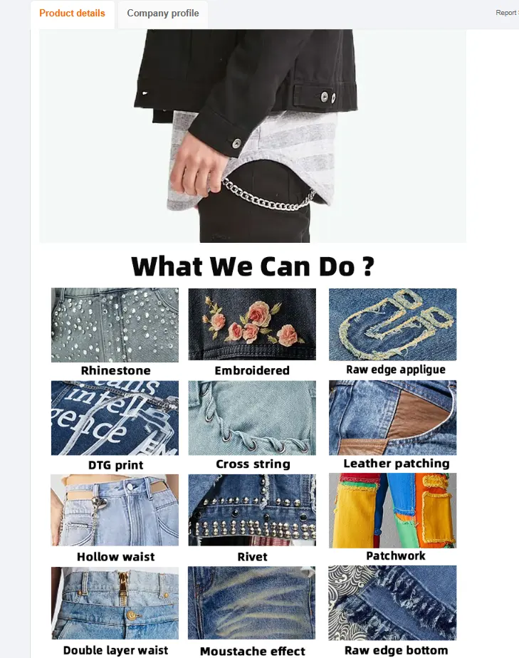 2024 alta calidad Casual Metal botón Jean algodón logotipo personalizado hombres ácido lavado pantalones cortos de mezclilla