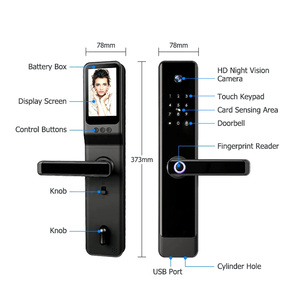Riconoscimento delle impronte digitali Wifi Smart Lock con supporto della fotocamera per APP TUYA Smart Lock per videocitofono - Product Image 4