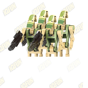 Película de guerrero de cuatro brazos Mini bloque de acción Cyborg Commander figura plástico Jedi Hunter Mini juguete ensamblado modelo de juguete - Product Image 6