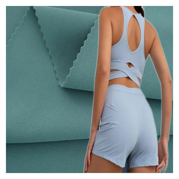 Kadınlar için dokuma kumaşlar örme streç kuru Fit spor naylon Spandex kumaş Yoga pantolon