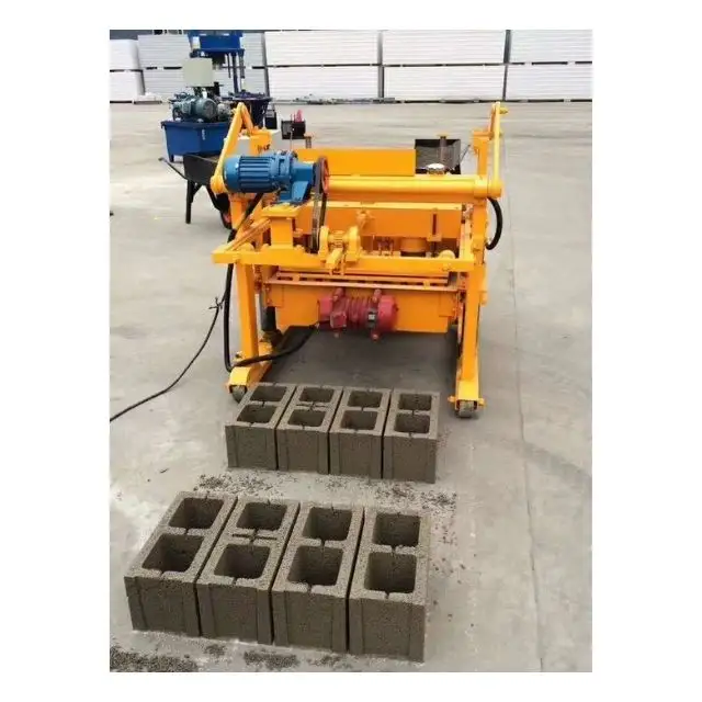 Machine à briques mobile manuelle QMY4-30 Machines de fabrication de blocs de ciment en béton Machine de fabrication de pavés de briques creuses solides en pierre de bordure