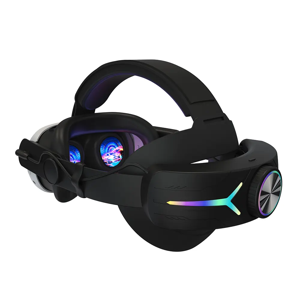 RGB Battery Head Strap 8000mAh Estender Playtime em VR Elite Strap Suporte para Meta 3