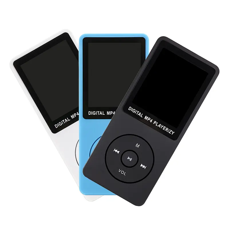 Mp3 Music Player Com Display LCD buit-in speaker Receptor de Áudio Bt Sem Fio Portátil Música Jogando Papel MP4 de 1,8 polegadas Ouça