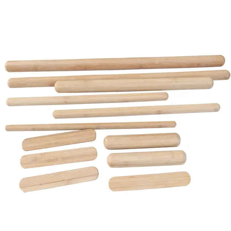 Kit de herramientas de masaje de bambú, Kit de terapia verde de palos de bambú sólidos 100%, superventas