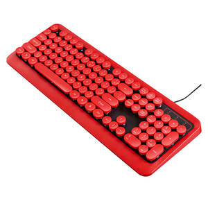 Teclado redondo Retro para ordenador, retroiluminado, LED, con cable USB - Product Image 1
