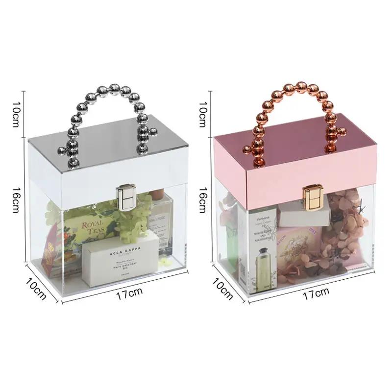 Nouvelle boîte cadeau en acrylique pour les partenaires de fiançailles, seau carré transparent de couleur, boîte à fleurs pour bonbons de mariage, Offre Spéciale
