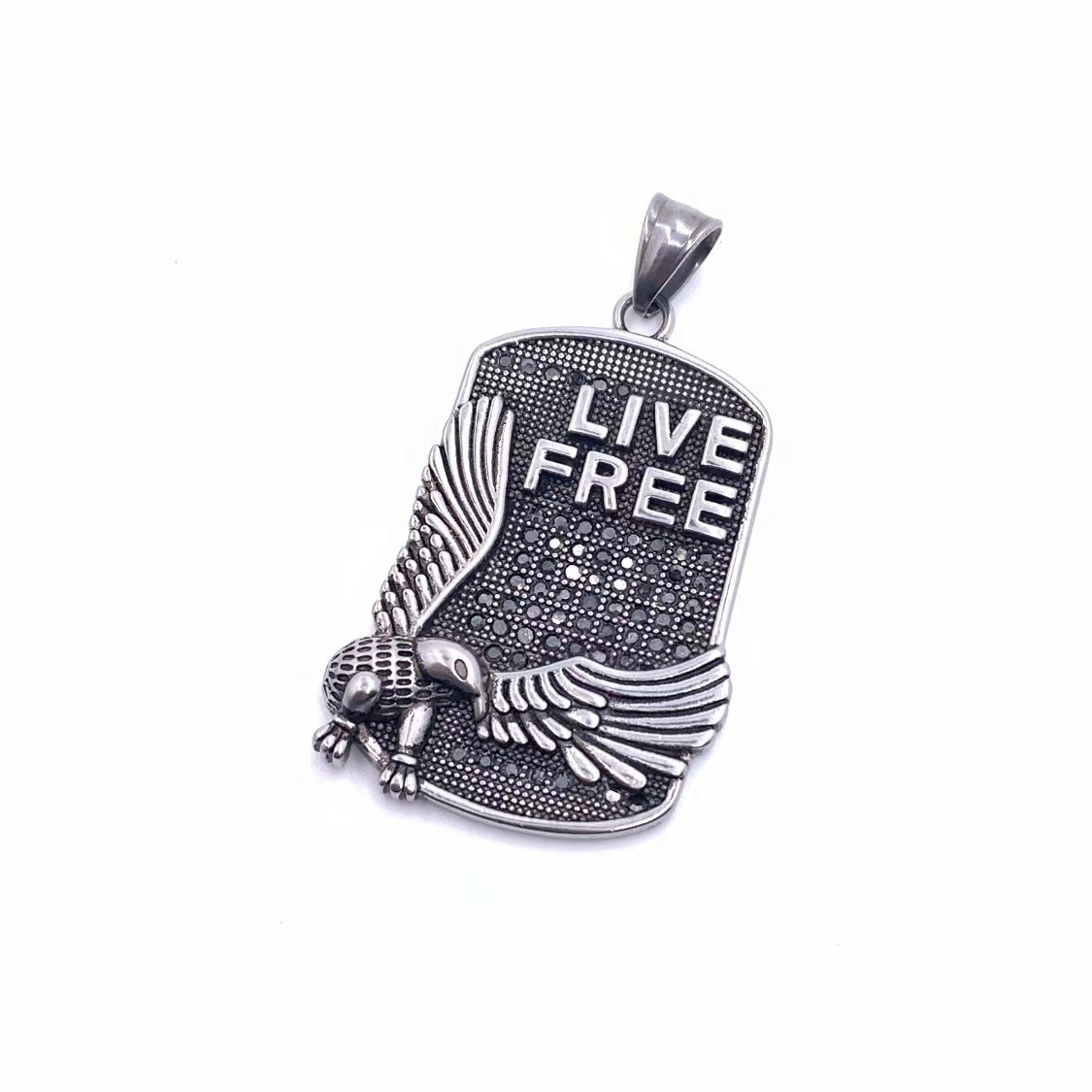 Steel-colored pendant (without chain)
