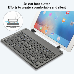 Ultra delgado portátil plegable Bluetooth teclado Touchpad recargable USB Compatible IOS IPads Android Windows IOS dispositivos