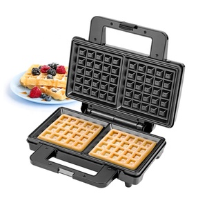 Mini không dính điện sản xuất bánh sandwich xoay máy ăn sáng có thể thay đổi tấm nhôm Waffle <span class=keywords><strong>maker</strong></span> tấm - Product Image 4
