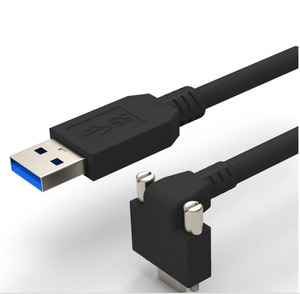 במהירות גבוהה <span class=keywords><strong>USB</strong></span> <span class=keywords><strong>3</strong></span>.0 זכר למייקרו <span class=keywords><strong>B</strong></span> זכר כבל עם נעילת ברגים לתקן עבור מצלמה מכשיר