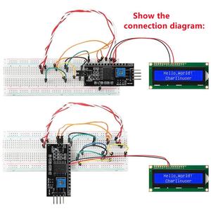 LCD1602 1602 <strong>LCD</strong> Module Blue / Yellow Green Screen 16x2 Character <strong>LCD</strong> Display PCF8574T PCF8574 IIC I2C Interface 5V - Product Image 6